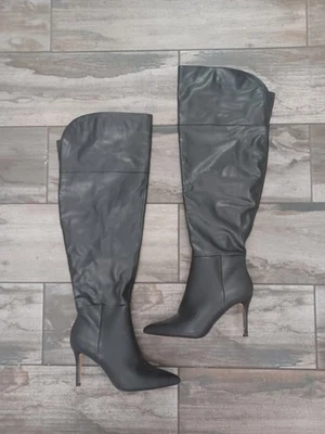 Botas femininas Jessica Simpson Adysen acima do joelho pretas tamanho 6 1/2 - Imagem 1 de 4