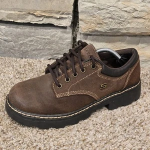 Skechers Comfort Shoes Women's Sz 8.5 Brown Suede Leather Round Toe 45120-CHSD - Picture 1 of 9