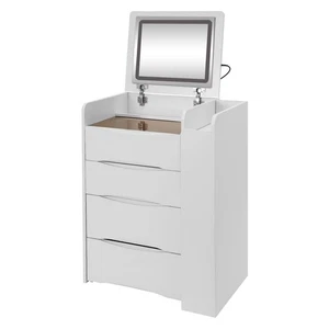 Vanity Desk Vanity Desk with Plip Top Mirror Compact Makeup Vanity w/3 Drawers - Picture 1 of 23