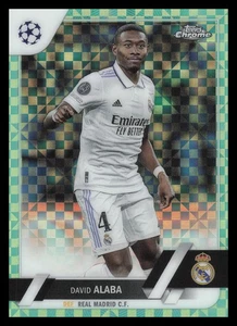 2022-23 Topps Chrome UEFA Neon Green X-Fractor /399 #82 David Alaba Real Madrid - Foto 1 di 2