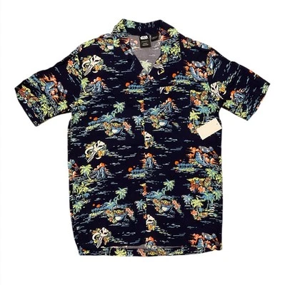 Camisa Star Wars Abotonada AOP Para Hombre Talla M Azul Marino Nueva Con Etiquetas Foto 1 de 4