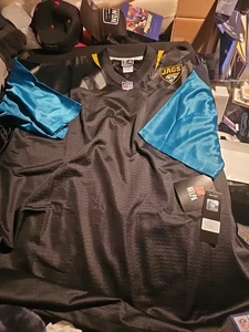 Jacksonville Jaguars Pro Line NFL Jersey Mens 4XL-B Black Blank Short Sleeve. - Picture 1 of 6