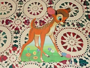 VTG DENNISON DISNEY BAMBI FACING RIGHT CARDBOARD DECORATION DIECUT NOS MINT - Picture 1 of 2