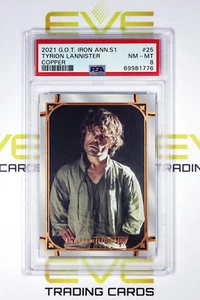Graded Game of Thrones Card - #25 2021 Tyrion Lannister - Copper /199 - PSA 8 - Picture 1 of 2