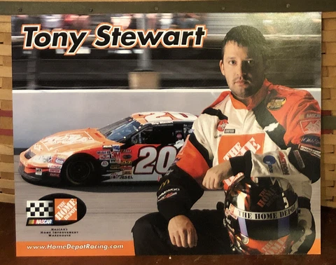 2004 Tony Stewart Home Depot #20 NASCAR POSTCARD Cover