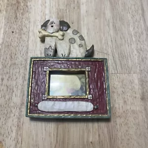 Kurt S. Adler Resin Picture Frame Ornament w/ Sitting Dog Glittered - Picture 1 of 9