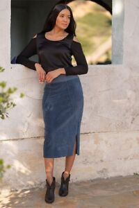 XCVI Blair Pencil Skirt, Blue- NWT Size XL