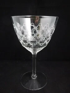 Fostoria Arielle geätztes Glas Wasserkelch Kette Design   - Bild 1 von 3