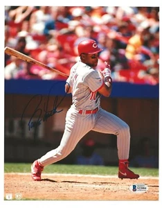 BARRY LARKIN Signed/Autographed CINCINNATI REDS 8x10 Photo BB BECKETT BAS COA b - Picture 1 of 2