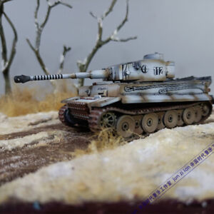 Homemade 1/72 German Tiger 1 Tank Winter Painting Static Finished Model