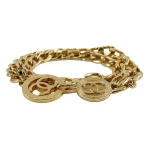 CHANEL Chain belt belt COCO Mark vintage Plated Gold Women - Picture 1 of 12
