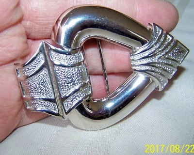 ВИНТАЖНЫЙ СЕРЕБРЯНЫЙ - V-ДИЗАЙН SLACKS ФАНТАЗИИ ПРЯЖКА РЕМНЯ - Изображение 1 из 2