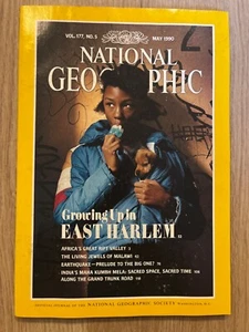 National Geographic May 1990 Great Rift/Lake Malawi/East Harlem/Earthquake - Imagen 1 de 1