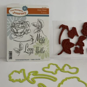 Fun Stampers, Journey, Dear Rose, Set Of Seven Stamps And Seven Matching Dies - Picture 1 of 5