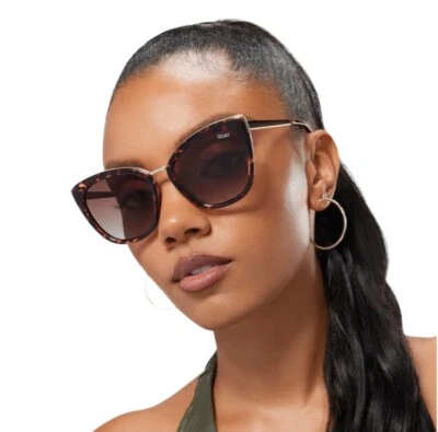 Polarized Quay Australia Honey Tortoise/Brwn Cat Eye Sunglasses Sunnies Original - Image 1 of 4