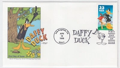 TurtlesTradingPost- Daffy Duck #3306- 1999 FDC Artmaster Cachet - Image 1 of 2