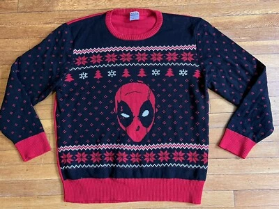 Suéter Deadpool Feo Navidad Para Hombre XXL Rojo Negro Foto 1 de 4