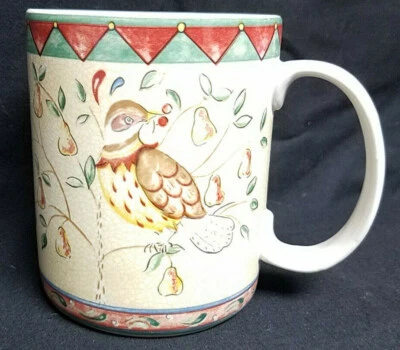 12 Days of Christmas Stoneware Cup Mug First Day Partridge in a Pear Tree  - Image 1 of 4