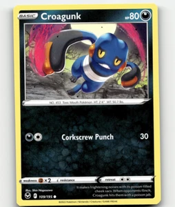 Pokemon Croagunk 109/195 Silver Tempest NM/M - Picture 1 of 1