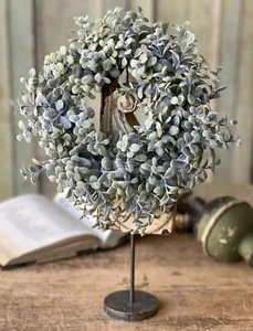 6" Pebble Eucalyptus Candle Ring Wreath Decor - Picture 1 of 4