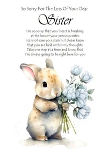 NEW So Sorry For The Loss Of Your Sister A5 Size Card Sympathy Bereavement - Picture 1 of 5