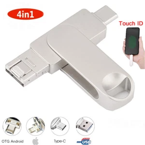 1TB 32GB USB 3.0 Flash Drive 4in1 Memory Stick U Disk For iPhone Android Type C - Picture 1 of 20