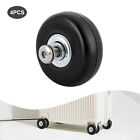 4PCS! 50x18mm Luggage Suitcase Replacement Wheels Black PU Swivel Caster Wheels