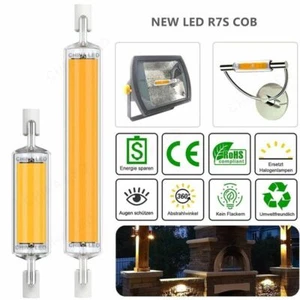 r7s led 78mm 118mm Dimmable Halogen Glass COB Tube High Power Bulb 110V 220V - Picture 1 of 9