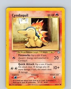 Pokemon TCG Cyndaquil Neo Genesis 57/111 Unlimited Common Card WOTC Played LP - Picture 1 of 2