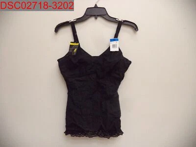 Bali Shapewear 女式黑色蕾丝 N 光滑牢固控制吊带背心 XL 002143476018 — 第 1/4 张图片