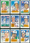 1992 Nabisco MLB Baseball Cards Toronto Blue Jays &amp; Montreal Expos 1-36 SEE LIST