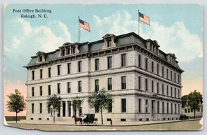 Raleigh NC~Horse & Buggy @ Post Office~Mansard Roof w/Triple Window Dormer~c1910 - Picture 1 of 2