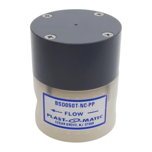 Plast-O-Matic BSD050T-NC-PP Pneumatikventil, 3-Wege NC, 1/2 Zoll NPT, 0-100 psi, PTFE - Bild 1 von 8
