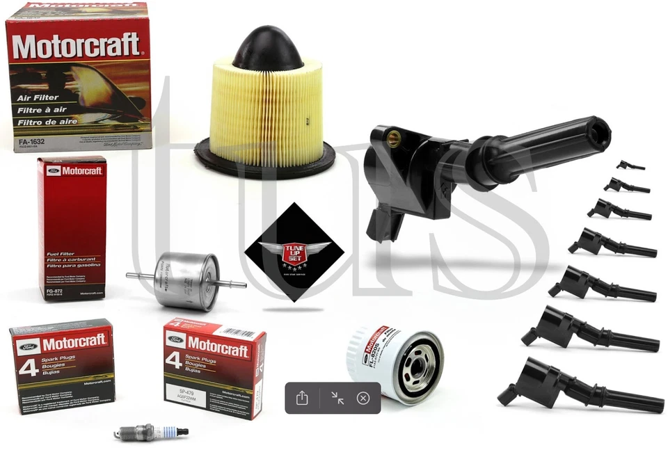 Kit de puesta a punto Ford Excursion 2002 5,4 L V8 bobina de encendido DG508 SP479 FG872 FA1632  Foto 1 de 1