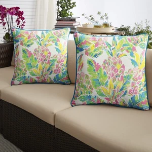 Sorra Home AMZ372911SP Pillows, Pink, Blue - Picture 1 of 5