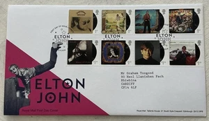 GB QEII 2019 Elton John Strips Royal Mail FDC Pinner SHS - Picture 1 of 4