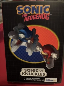 SONIC VS KNUCKLES Sonic the Hedgehog 2024 Hallmark Christmas Ornaments Walmart - Picture 1 of 3