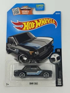 Hot Wheels Black BMW 2002 with Blue Stripes #186 A10 - Picture 1 of 6