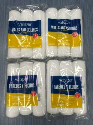 12 X VALSPAR 9 英寸 X 3/8 英寸 NAP 墙和天花板织布滚轮盖 — 第 1/2 张图片