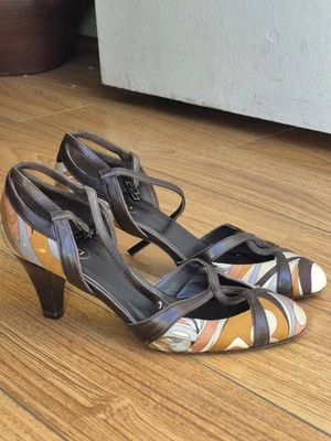 Tacones altos vintage Emilio Pucci satinados Mary Jane para mujer 39 Foto 1 de 4
