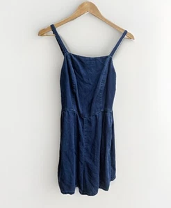 Old Navy Damen Strampler Lyocell Denim Größe Small Fit and Flare gesmokter Rücken Tank - Bild 1 von 9