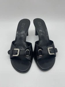 Franco Sarto Women's Shoes Sandals Black Heels Size 5.5 Buckle - Bild 1 von 9