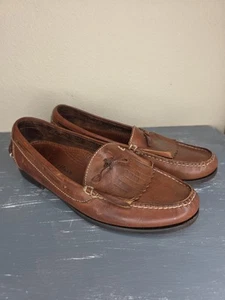 Cole Haan Country Men Kiltie Loafers 66336 Handsewn Brown Leather 11 NO TASSLES - Picture 1 of 11