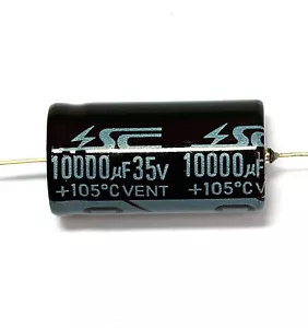 5pc Electrolytic Capacitor GHA 10000uF 35V 105℃ 2000hrs φ22x43mm Axial RoHS SC - Picture 1 of 4