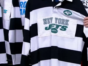NFL WOMENS Tommy Hilfiger Rugby Top LONG SLEEVE NEW YORK JETS BLACK XL BLACK - Picture 1 of 7