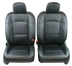 Juego completo de fundas de asiento de cuero sintético negro Jeep Wrangler JL Unlmited 4 puertas 2018-20 - Imagen 1 de 8