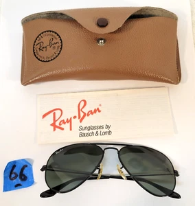 Ray-ban Aviator RB3025 W3235 3N Black Frame Sunglasses Unisex W/Case - Picture 1 of 14