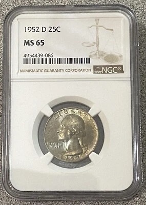 1952-D Washington Quarter NGC MS65 - Image 1 of 2