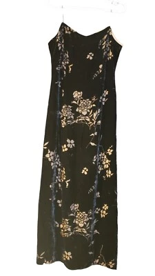 Vestido Dave & Johnny by Laura Ryner Mujer Negro Terciopelo Rosa Talla 15/16 Baile de graduación Foto 1 de 4