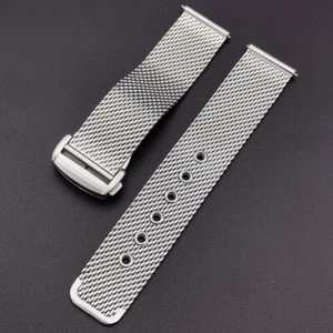 22 mm acero plateado 20 mm cierre plegable despliegue correa de pulsera para reloj Omega - Imagen 1 de 9